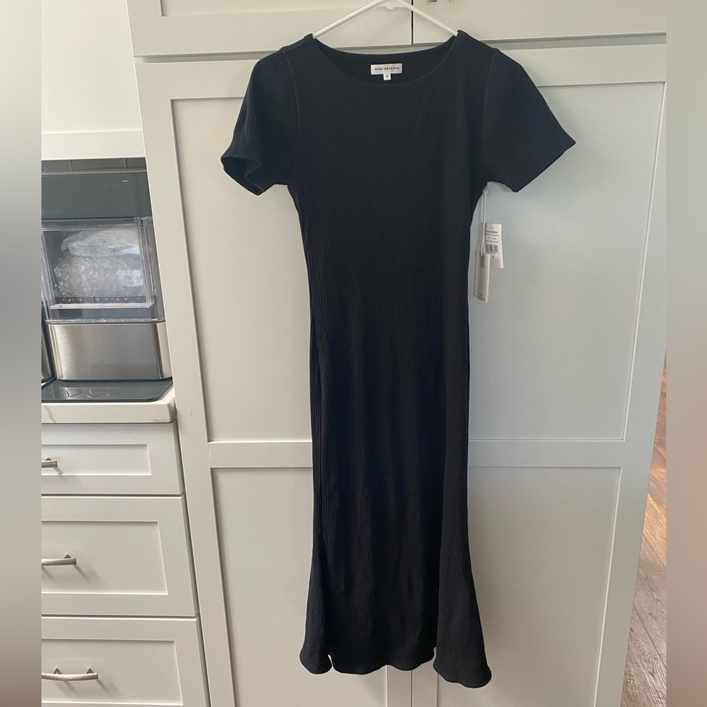 NWT Good American ribbed Midi dress
